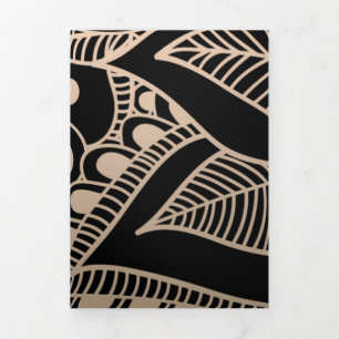 Cartão De Festividades Com Dobra Tripla Luxury Mandala 42