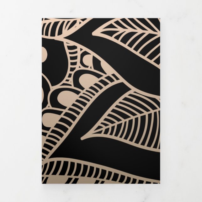 Cartão De Festividades Com Dobra Tripla Luxury Mandala 42 (Cobrir)