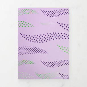 Cartão De Festividades Com Dobra Tripla Ondas Tigre (padrão estilizado) 3