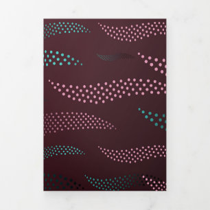 Cartão De Festividades Com Dobra Tripla Ondas Tigre (padrão estilizado) 6