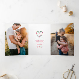 Cartão De Festividades Com Dobra Tripla Onde o Amor Cresce Foto Personalizada do Dia dos N