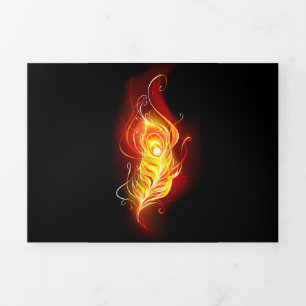 Cartão De Festividades Com Dobra Tripla Patilha de Fogo