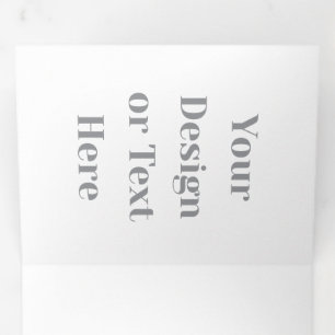 Cartão De Festividades Com Dobra Tripla Personalizável Seu Design ou Texto Aqui Personaliz