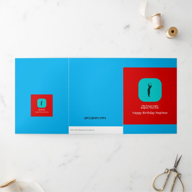 Cartão De Festividades Com Dobra Tripla Poeta Calwell Lee Birthday (Fora)