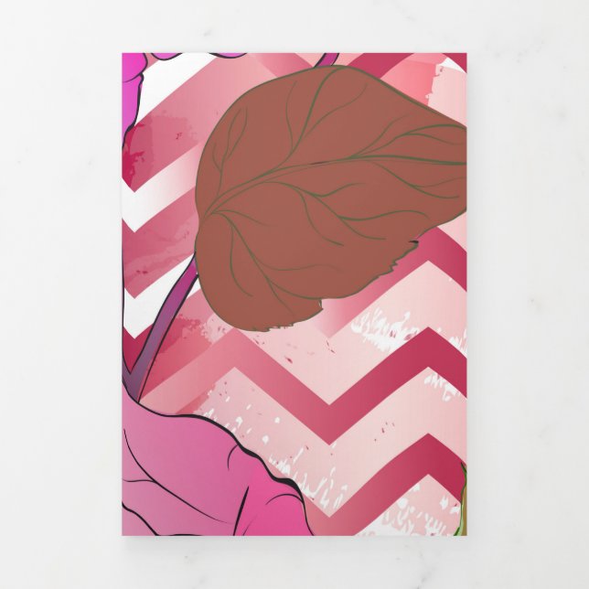 Cartão De Festividades Com Dobra Tripla Rosas 33 (Cobrir)