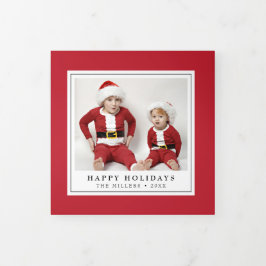Cartão De Festividades Com Dobra Tripla Simplesmente Cartão com fotos de três dias de Nata