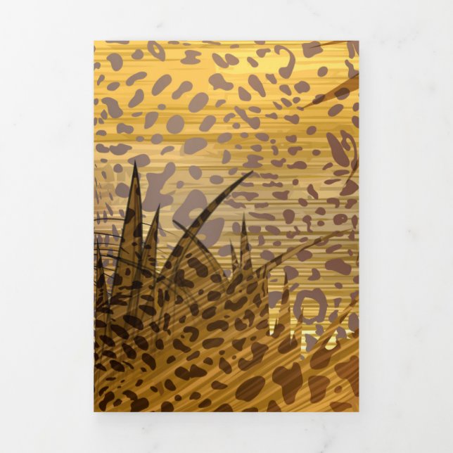 Cartão De Festividades Com Dobra Tripla Território Leopard 1 (Cobrir)
