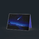 Cartão De Festividades Com-met Shooting Star<br><div class="desc">Blue night Skies Stars</div>