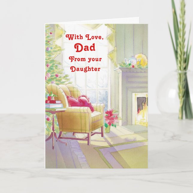 Cartão De Festividades Com Pai De Amor Da Sua Filha (Frente)
