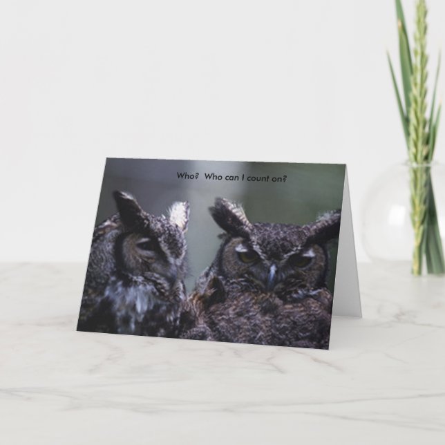 Cartão De Festividades Com quem posso contar? (Frente)