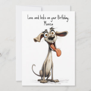 Cartão De Festividades Com texto personalizado, 🐶 🤪 chicote louco