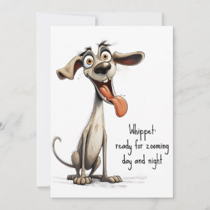 Cartão De Festividades Com texto personalizado, 🐶 🤪 chicote louco