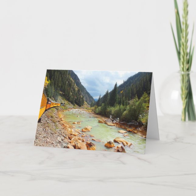 Cartão De Festividades Comboio a vapor para Durango (Frente)