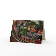 Comboio de férias do rato feliz