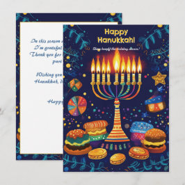 Cartão De Festividades Comemoração do Festival de Luzes de Texto Personal