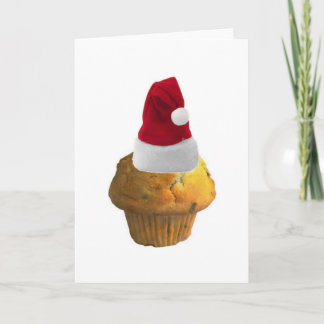 Cartão De Festividades Comemore o Natal com um muffin