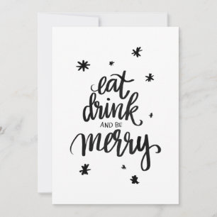 Cartão De Festividades comer beber e ser feliz Karte