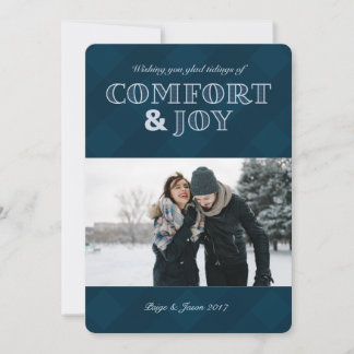Cartão De Festividades Comfort & Joy Holiday Photo Card