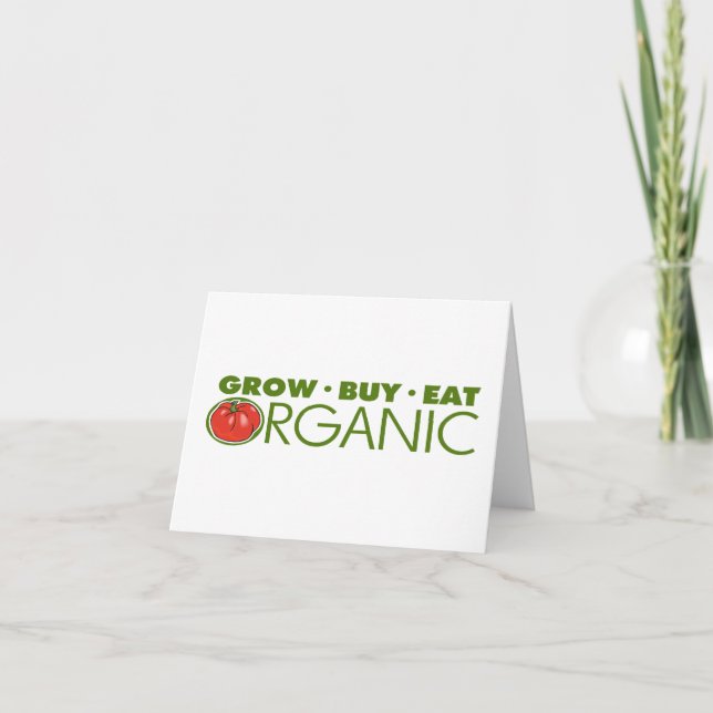 Cartão De Festividades Comida orgânica (Frente)