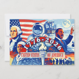 Cartão De Festividades Commemorative 1776-2026 USA Semiquincentennial 