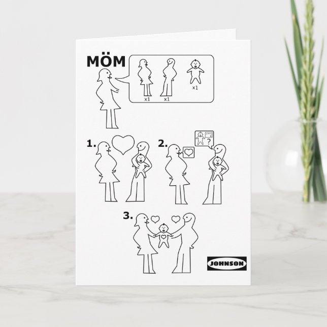 Cartão De Festividades Como montar uma Instrução Mãe Adotiva (Frente)