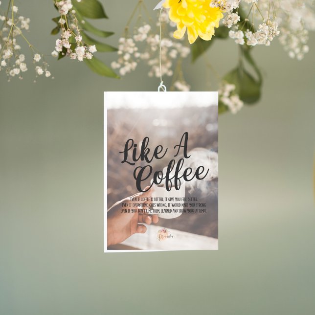 Cartão De Festividades Como um café (Criador carregado)