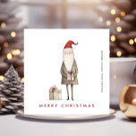 Cartão De Festividades Companhia de Natal Minimalista do Papai Noel<br><div class="desc">Surpreenda e traga alegria aos próximos e torne a celebração inesquecível. Para mais personalização,  clique no link "personalizar mais" e use nossa ferramenta design para modificar esse modelo.</div>
