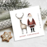 Cartão De Festividades Companhia de Natal Minimalista do Papai Noel<br><div class="desc">Surpreenda e traga alegria aos próximos e torne a celebração inesquecível. Para mais personalização,  clique no link "personalizar mais" e use nossa ferramenta design para modificar esse modelo.</div>