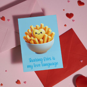 Cartão De Festividades Compartilhar Batatas Fritas É Minha Linguagem do A