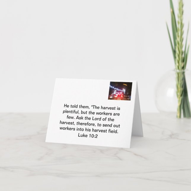 Cartão De Festividades Compartilhe do evangelho (Frente)