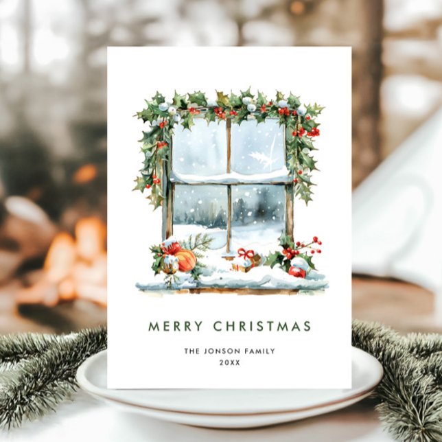 Cartão De Festividades Composição de Natal Neutralista Minimalista (Criador carregado)