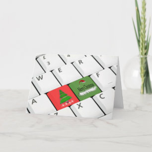 Cartão De Festividades Computer Keyboard Christmas Card