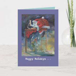 Cartão De Festividades Computer santa christmas card