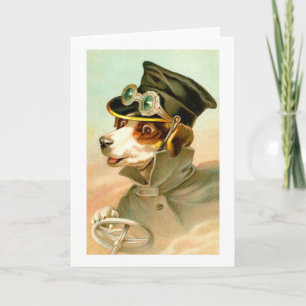Cartão De Festividades Condução de cães