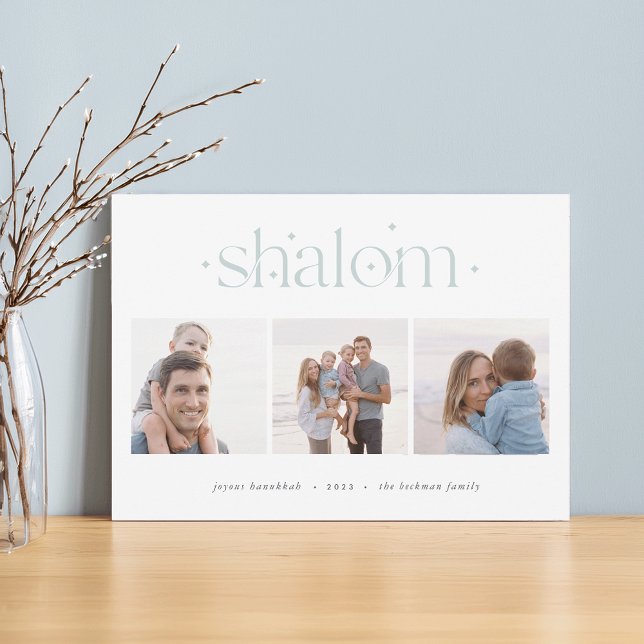 Cartão De Festividades Conexão Iniciada | Colagem de Fotos de Hanukkah (Criador carregado)