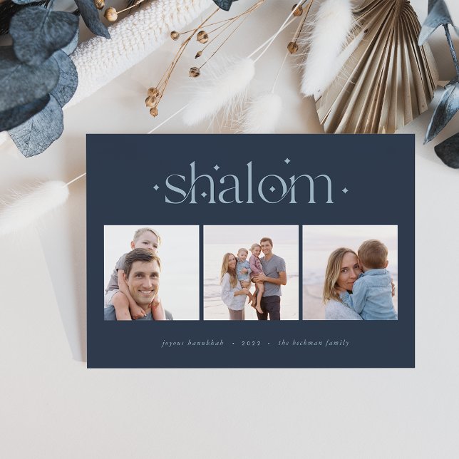 Cartão De Festividades Conexão Iniciada | Colagem de Fotos de Hanukkah (Criador carregado)