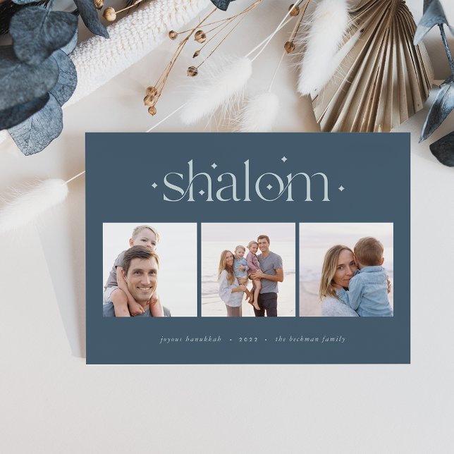 Cartão De Festividades Conexão Iniciada | Colagem de Fotos de Hanukkah (Criador carregado)