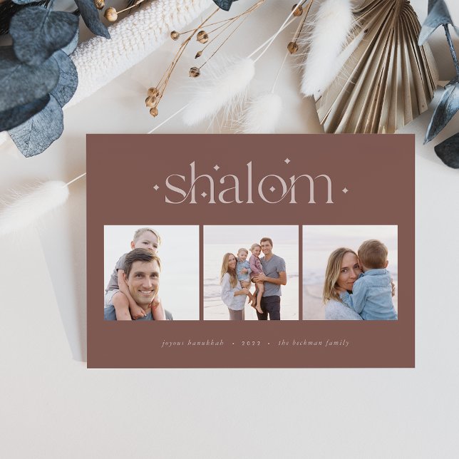 Cartão De Festividades Conexão Iniciada | Colagem de Fotos de Hanukkah (Criador carregado)