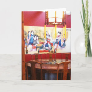 Cartão De Festividades Configuração do restaurante chinês