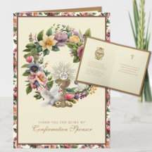 Confirmação Patrocinador Obrigado Religioso  