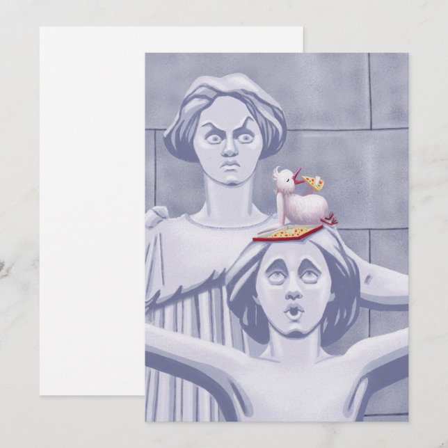 Cartão De Festividades Conflito em Nova Iorque (Frente/Verso)