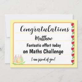 Cartão De Festividades Congratulations Fantastic Effort Today Card