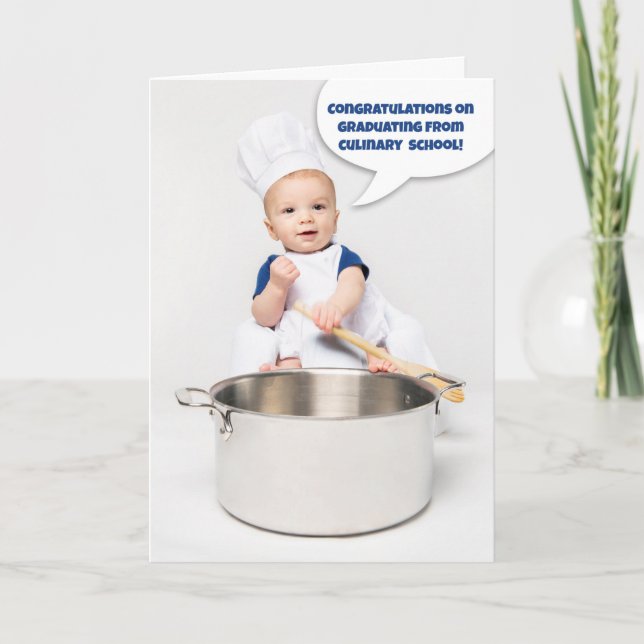 Cartão De Festividades Congratulations Graduating Culinary School (Frente)