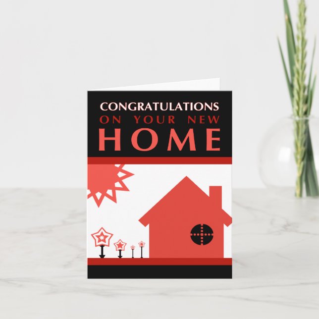 Cartão De Festividades congratulations on your new home : pop shapes (Frente)
