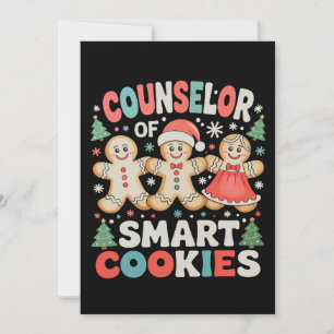 Cartão De Festividades Conselheiro de Smart Cookies Natal Professor Natal