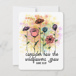 Cartão De Festividades considere como as flores silvestres crescem presen