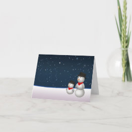 Cartão De Festividades Constelação Cute Snowmen