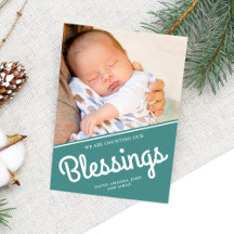 Contando Nossas Bênçãos | Foto de Bebê de Natal