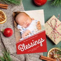 Contando Nossas Bênçãos | Foto de Bebê de Natal