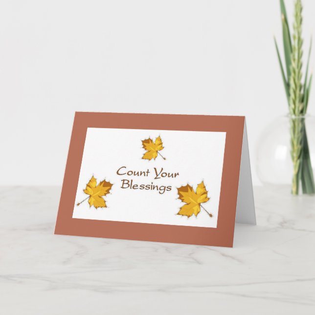 Cartão De Festividades Conte suas bençãos (Frente)